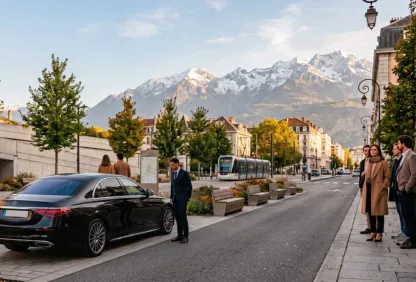 Mercedes VTC Grenoble montagnes alpines luxe